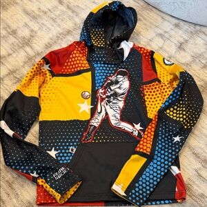 Flow society Baseball Graphic Hoodie - size medium